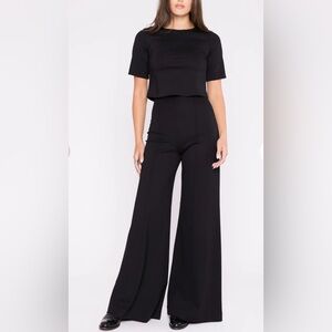 Chic Black Wide Leg Jumpsuit